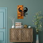 Wallity Love Birds 5 Escultura de pared de madera y metal